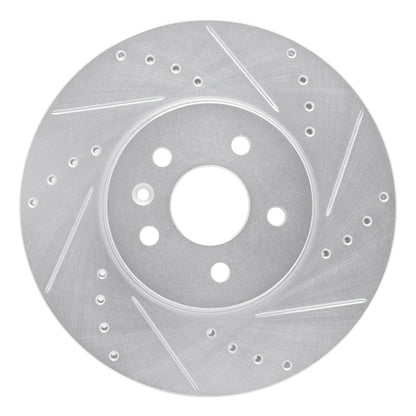 R1 Concepts R1 13-22 Buick Encore Front Right Drilled & Slotted Silver Brake Rotor