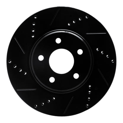 R1 Concepts R1 04-12 Chevrolet Malibu Front Left Drilled & Slotted Black Brake Rotor