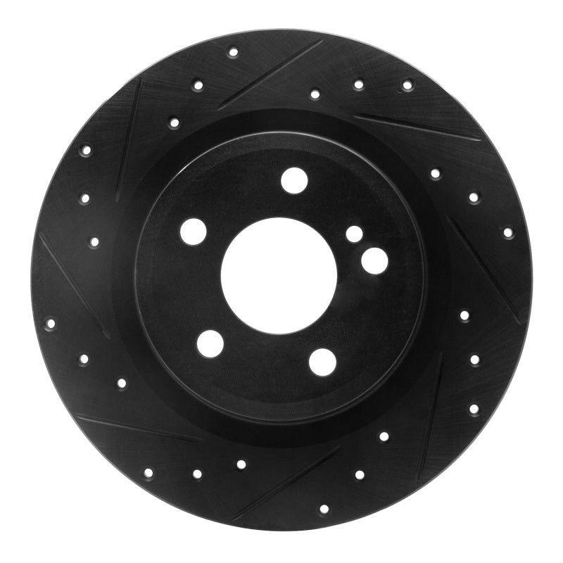 R1 Concepts R1 12-20 Mercedes-Benz SLC300 Rear Left Drilled & Slotted Black Brake Rotor