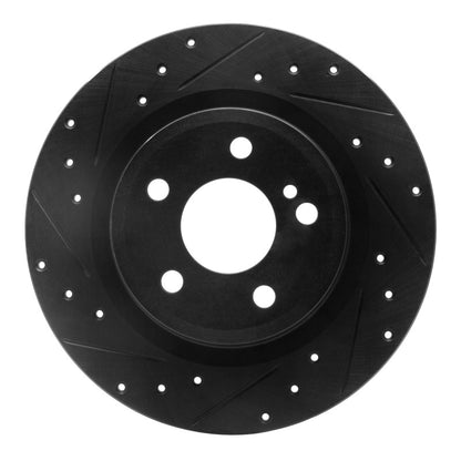 R1 Concepts R1 12-20 Mercedes-Benz SLC300 Rear Left Drilled & Slotted Black Brake Rotor