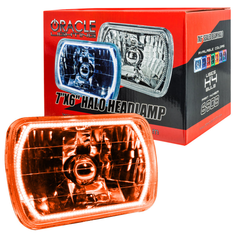 ORACLE Lighting Oracle Pre-Installed Lights 7x6 IN. Sealed Beam - Amber Halo
