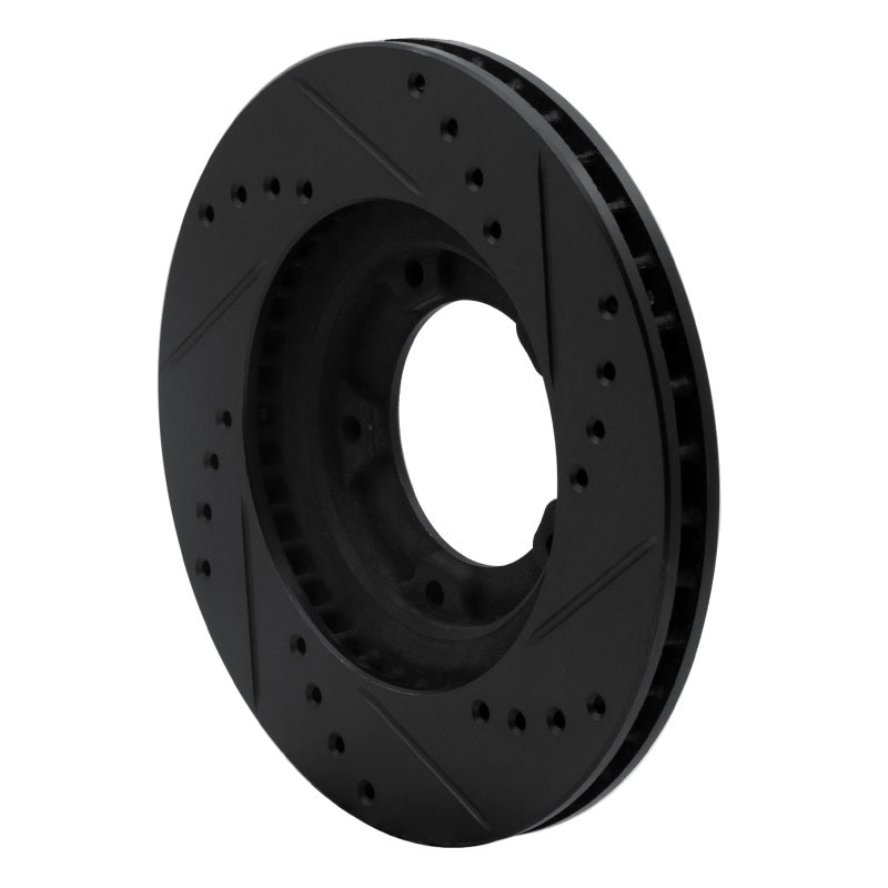 R1 Concepts R1 95-04 Toyota Tacoma Front Left Drilled & Slotted Black Brake Rotor
