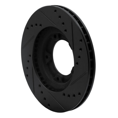 R1 Concepts R1 95-04 Toyota Tacoma Front Left Drilled & Slotted Black Brake Rotor