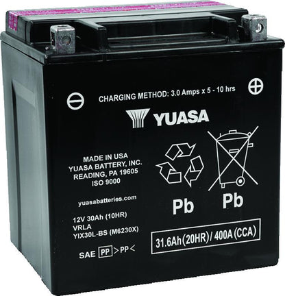 Yuasa Battery Yuasa YIX30L-BS High Performance Maintenance Free AGM 12-Volt Battery w/Bottle