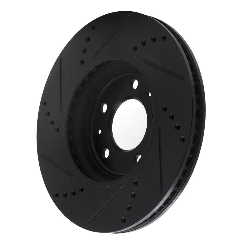 R1 Concepts R1 06-10 Pontiac Solstice Front Right Drilled & Slotted Black Brake Rotor