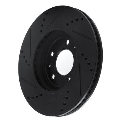R1 Concepts R1 06-10 Pontiac Solstice Front Right Drilled & Slotted Black Brake Rotor