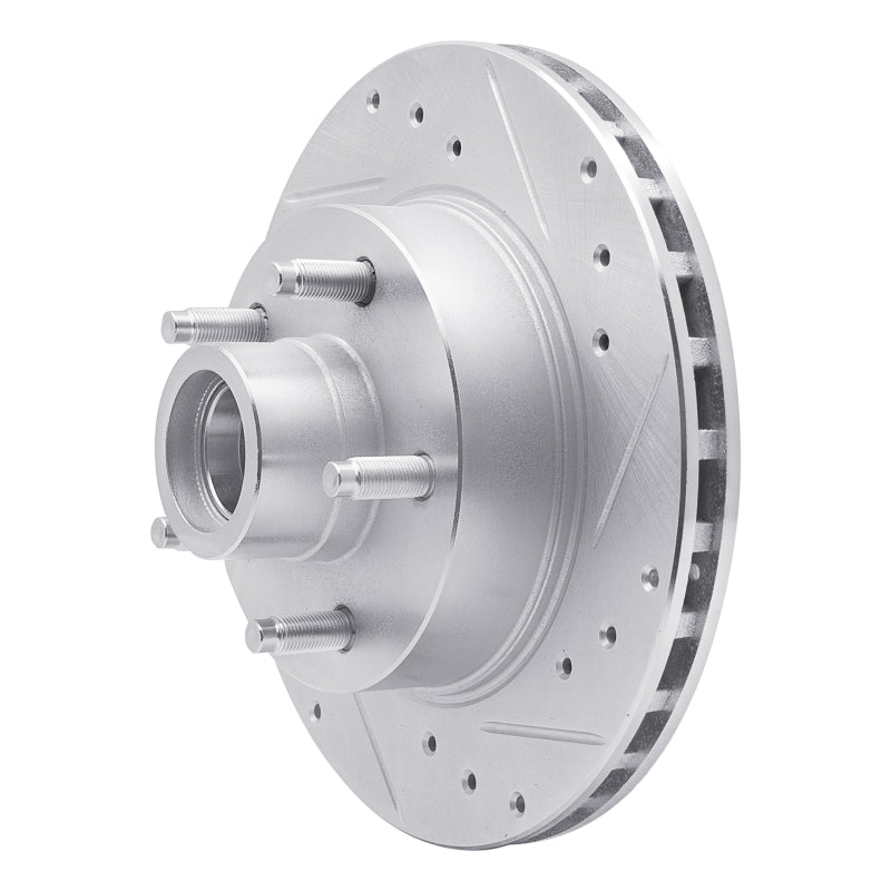 R1 Concepts R1 91-94 Ford Explorer Front Right Drilled & Slotted Silver Brake Rotor