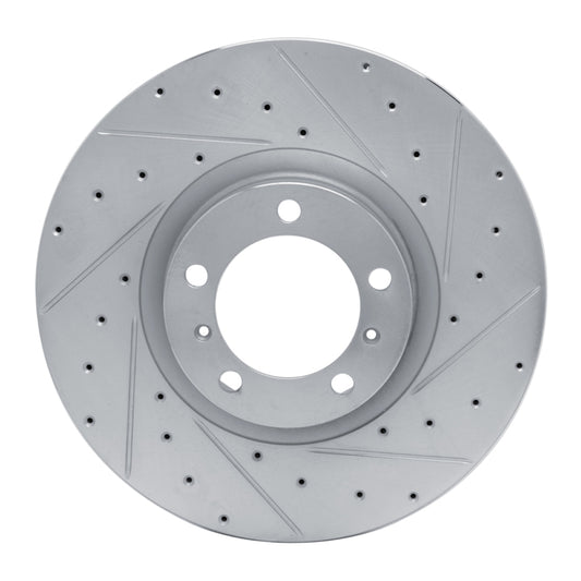R1 Concepts R1 10-24 Audi RS e-Tron GT Right Front Drilled & Slotted Silver Brake Rotor