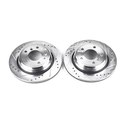 PowerStop Power Stop 94-95 BMW 540i Rear Evolution Drilled & Slotted Rotors - Pair