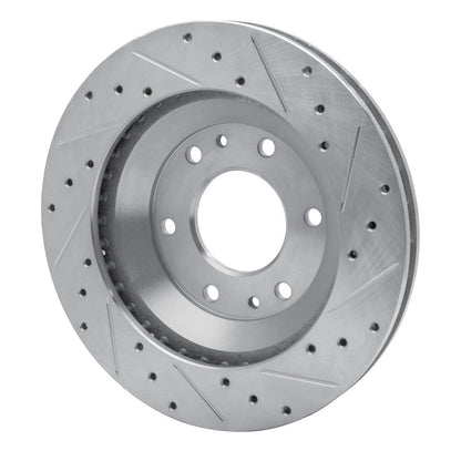 R1 Concepts R1 02-05 Buick Rainier Front Left Drilled & Slotted Silver Brake Rotor