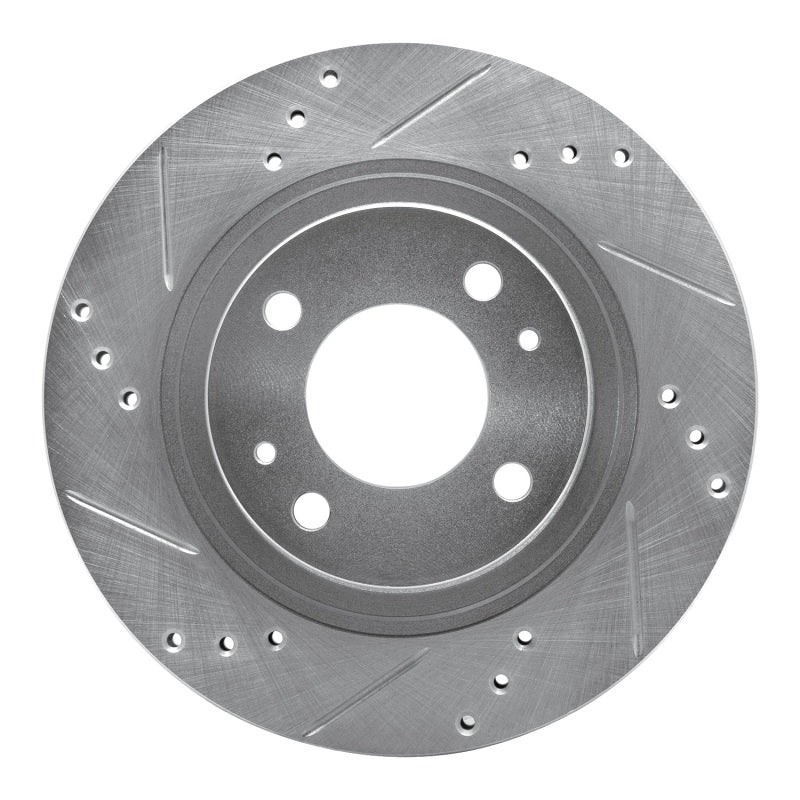 R1 Concepts R1 12-17 Mitsubishi I-MIEV Front Left Drilled & Slotted Silver Brake Rotor