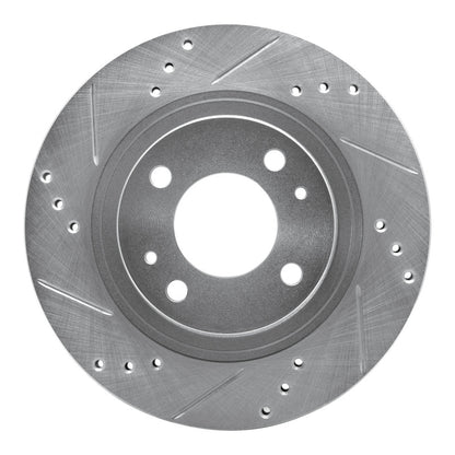 R1 Concepts R1 12-17 Mitsubishi I-MIEV Front Left Drilled & Slotted Silver Brake Rotor