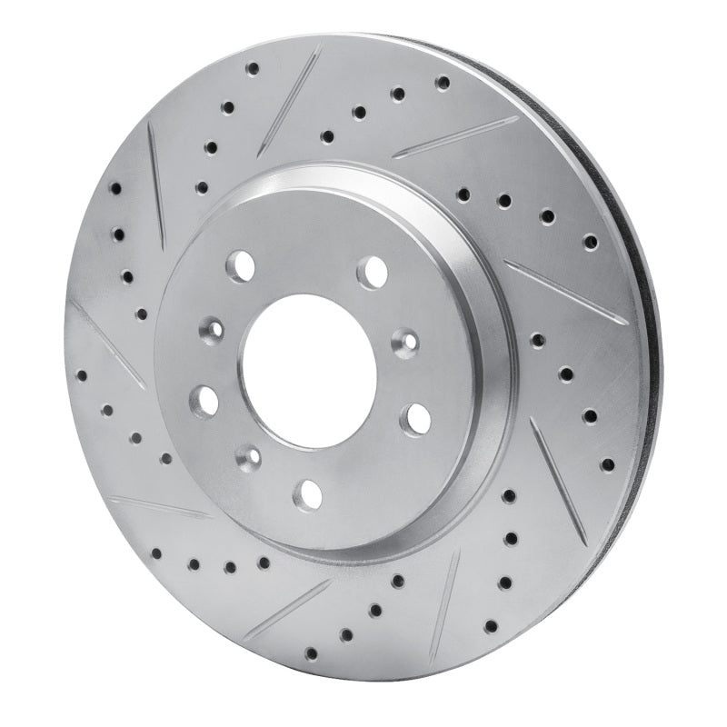 R1 Concepts R1 06-16 Buick Lucerne Front Left Drilled & Slotted Silver Brake Rotor