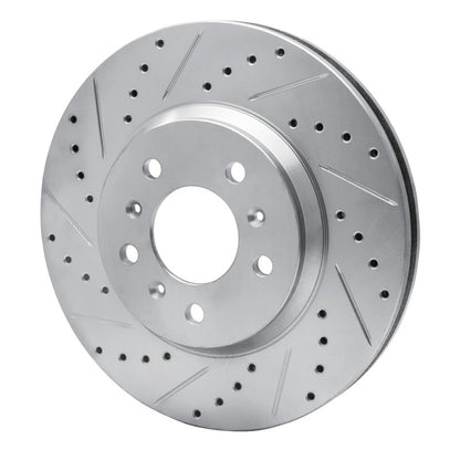 R1 Concepts R1 06-16 Buick Lucerne Front Left Drilled & Slotted Silver Brake Rotor