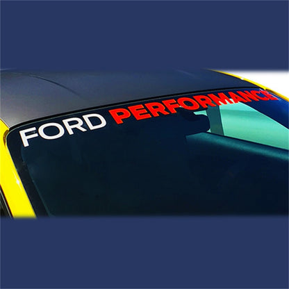 Ford Racing Ford Performance 2015-2017 Mustang Windshield Banner Ford Performance - White / Red
