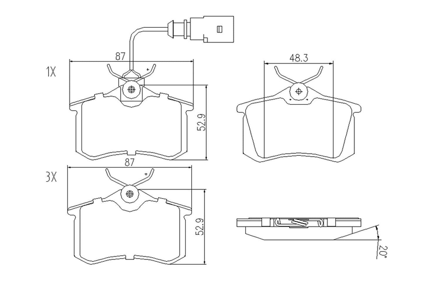 BOGAP A8210154 Brake Pad Set, Disc Brake