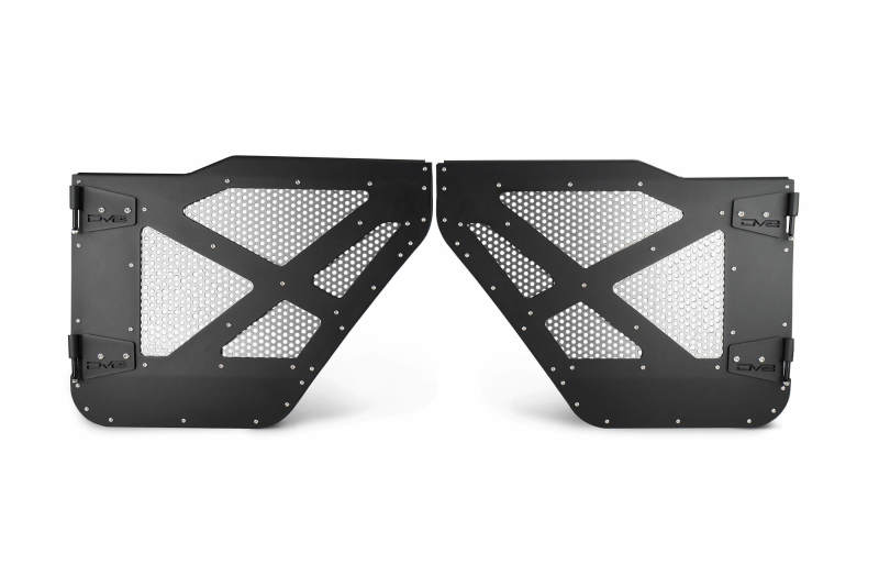 DV8 Offroad DV8 18-22 Jeep 4 Door JL/JT Aluminum Half Doors with Perforated Mesh Rear