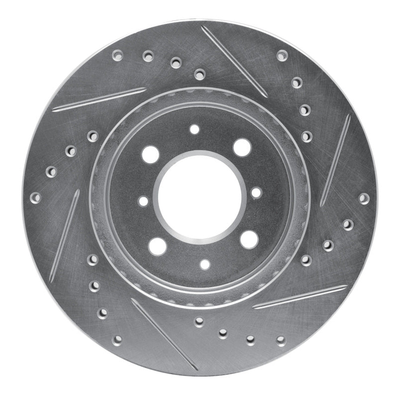 R1 Concepts R1 18-23 Chevrolet AVEO (Mexico) Front Left Drilled & Slotted Silver Brake Rotor