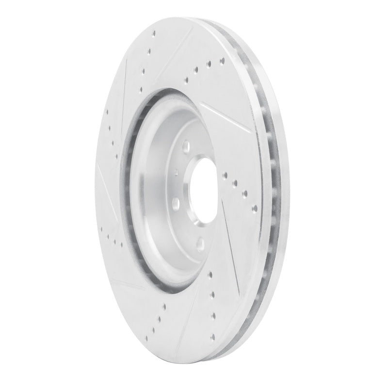 R1 Concepts R1 12-20 Audi A6 (USA/Canada) Front Right Drilled & Slotted Silver Brake Rotor
