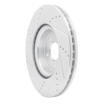R1 Concepts R1 12-20 Audi A6 (USA/Canada) Front Right Drilled & Slotted Silver Brake Rotor