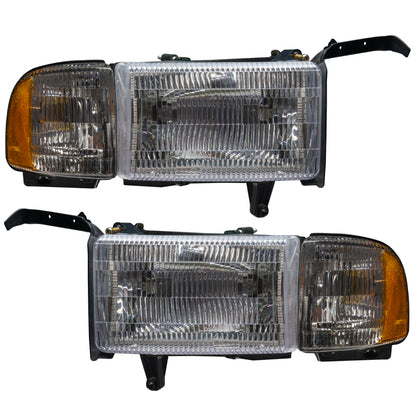ORACLE Lighting Oracle 94-02 Dodge Ram Pre-Assembled Halo Headlights - ColorSHIFT w/o Controller