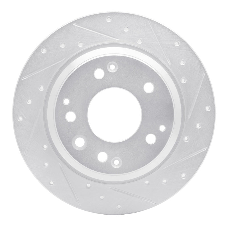R1 Concepts R1 99-01 Acura RL Rear Right Drilled & Slotted Silver Brake Rotor