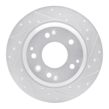R1 Concepts R1 99-01 Acura RL Rear Right Drilled & Slotted Silver Brake Rotor