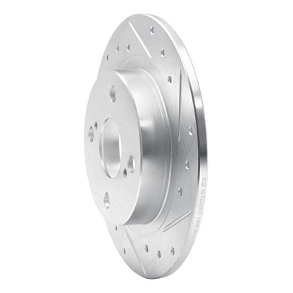 R1 Concepts R1 87-92 Chevrolet Nova Rear Right Drilled & Slotted Silver Brake Rotor