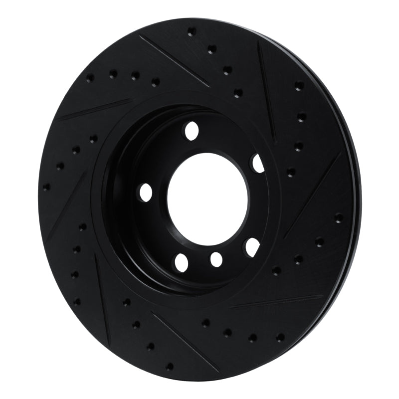 R1 Concepts R1 11-16 Mini Cooper Paceman Front Left Drilled & Slotted Black Brake Rotor