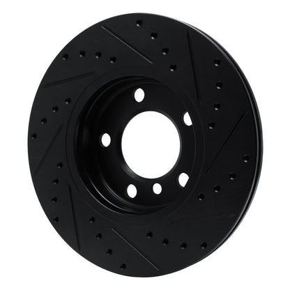 R1 Concepts R1 11-16 Mini Cooper Paceman Front Left Drilled & Slotted Black Brake Rotor