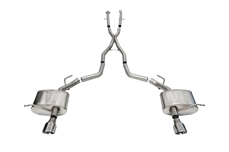 CORSA Performance Corsa 2011-2025 Dodge Durango Xtreme 2.5in Cat-Back Dual Rear Exit w/ Single 4.5in Polished Tips