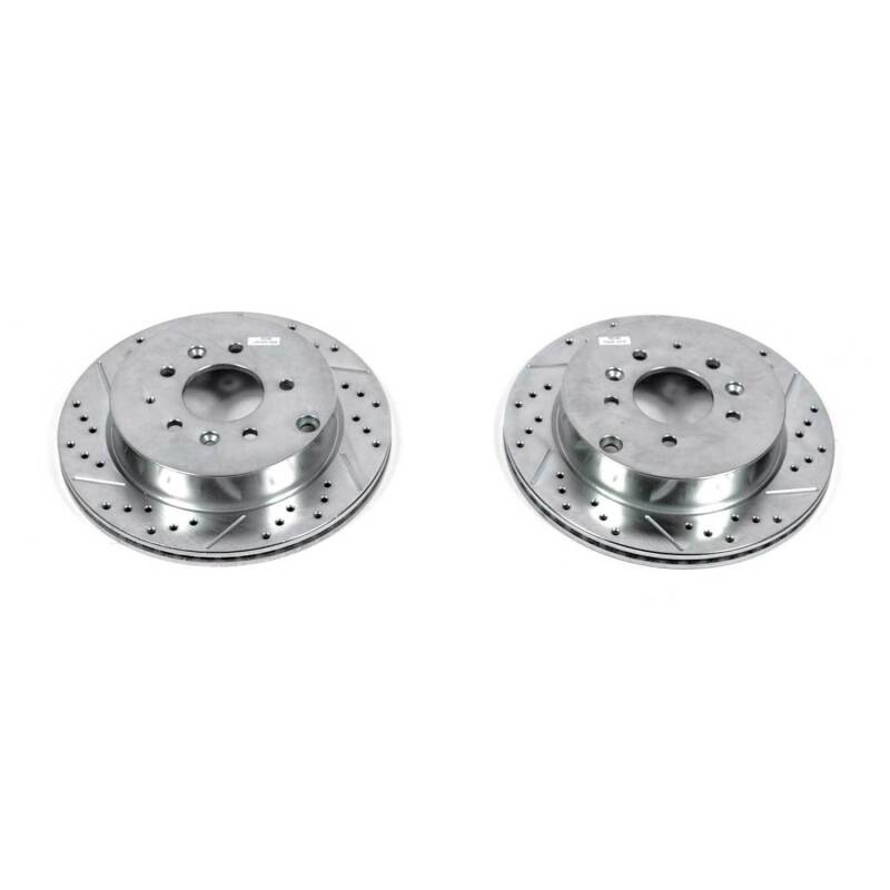PowerStop Power Stop 07-12 Mazda CX-7 Rear Evolution Drilled & Slotted Rotors - Pair