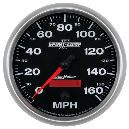 Autometer Sport-Comp II 5 inch 0-160MPH Electronic Programmable Speedometer