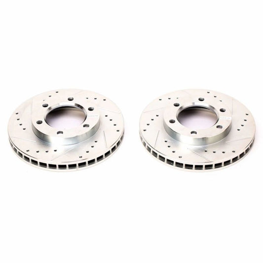 PowerStop Power Stop 71-74 Chevrolet Blazer Front Evolution Drilled & Slotted Rotors - Pair