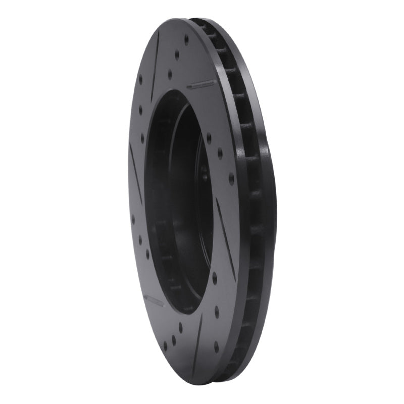 R1 Concepts R1 98-02 Acura CL Front Right Drilled & Slotted Black Brake Rotor
