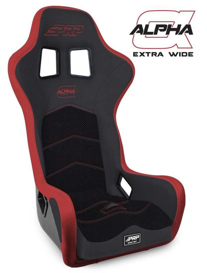 PRP Seats PRP Alpha Composite Seat/Extra Wide- Black/Red