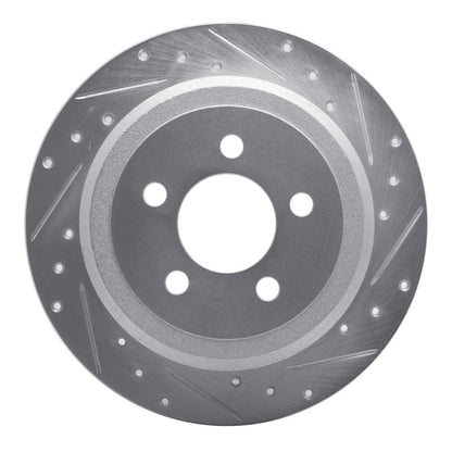 R1 Concepts R1 07-12 Dodge Nitro Rear Right Drilled & Slotted Silver Brake Rotor