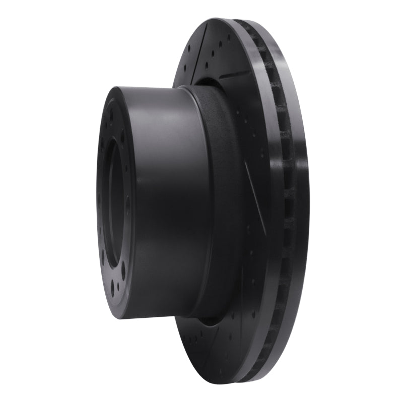 R1 Concepts R1 19-25 Ram 3500 Rear Left Drilled & Slotted Black Brake Rotor