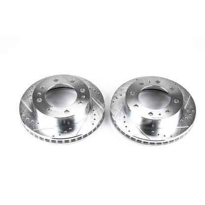 PowerStop Power Stop 02-04 Chevrolet Avalanche 2500 Front Evolution Drilled & Slotted Rotors - Pair