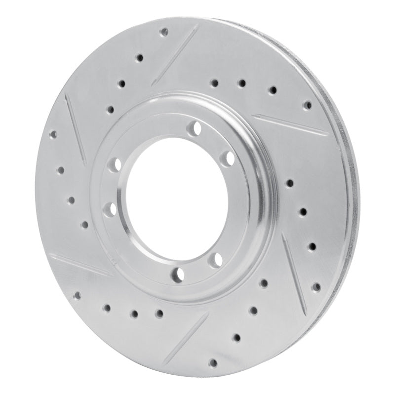 R1 Concepts R1 92-04 Hummer H1 Front Left Rear Left Drilled & Slotted Silver Brake Rotor