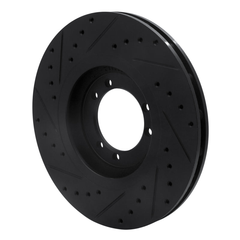 R1 Concepts R1 96-06 Hummer H1 Rear Right Front Right Drilled & Slotted Black Brake Rotor