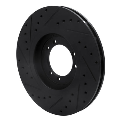 R1 Concepts R1 96-06 Hummer H1 Rear Right Front Right Drilled & Slotted Black Brake Rotor