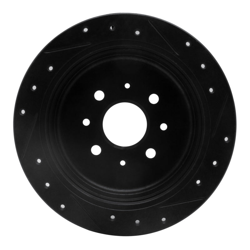 R1 Concepts R1 10-15 Renault SANDERO (Mexico) Front Left Drilled & Slotted Black Brake Rotor
