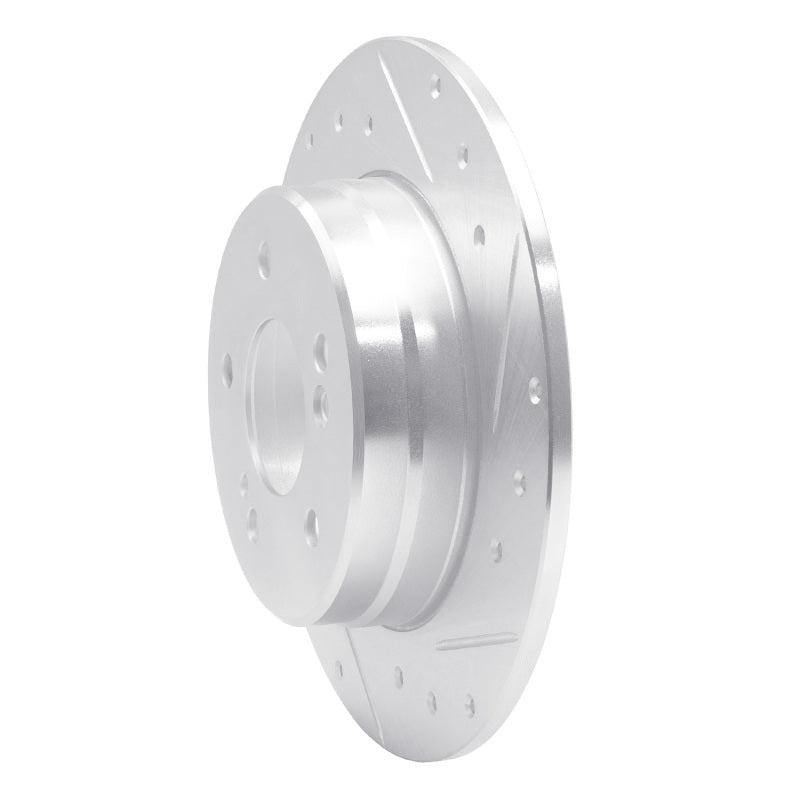 R1 Concepts R1 87-15 Chrysler Crossfire Rear Right Drilled & Slotted Silver Brake Rotor