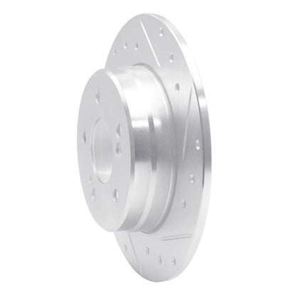 R1 Concepts R1 87-15 Chrysler Crossfire Rear Right Drilled & Slotted Silver Brake Rotor