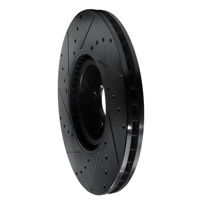 R1 Concepts R1 16-26 Polestar Polestar 2 Front Right Drilled & Slotted Black Brake Rotor