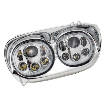 Letric Lighting Headlight Dual W/Halo 5.75in Chrome