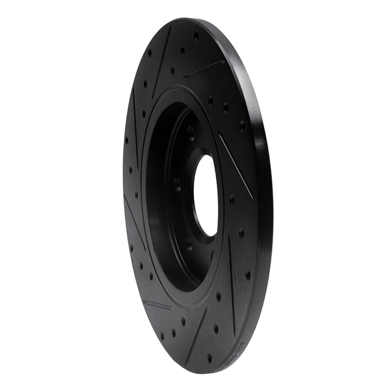 R1 Concepts R1 06-06 Buick TERRAZA Rear Right Drilled & Slotted Black Brake Rotor