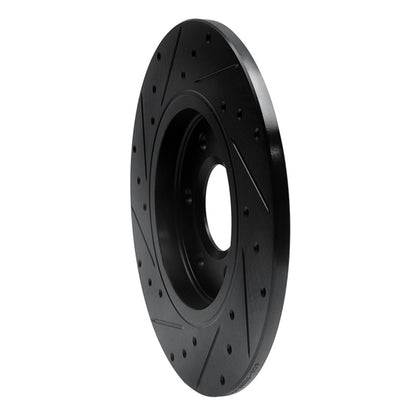 R1 Concepts R1 06-06 Buick TERRAZA Rear Right Drilled & Slotted Black Brake Rotor