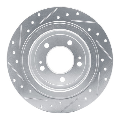R1 Concepts R1 17-25 Hyundai TUCSON Rear Right Drilled & Slotted Silver Brake Rotor